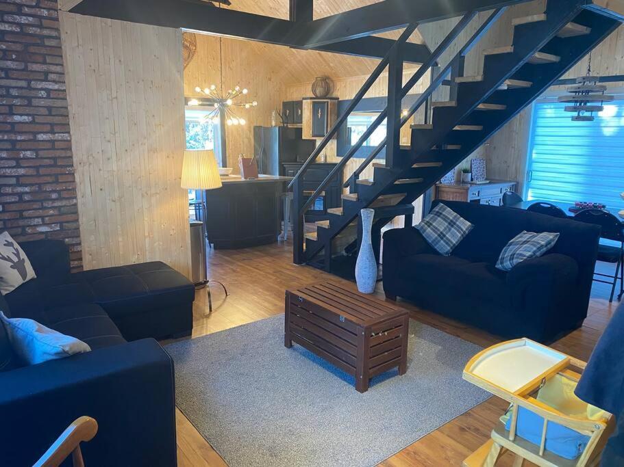 Le Jazz- Chalet Rustique/Chic Avec Spa Notre-Dame-Des-Bois Bagian luar foto