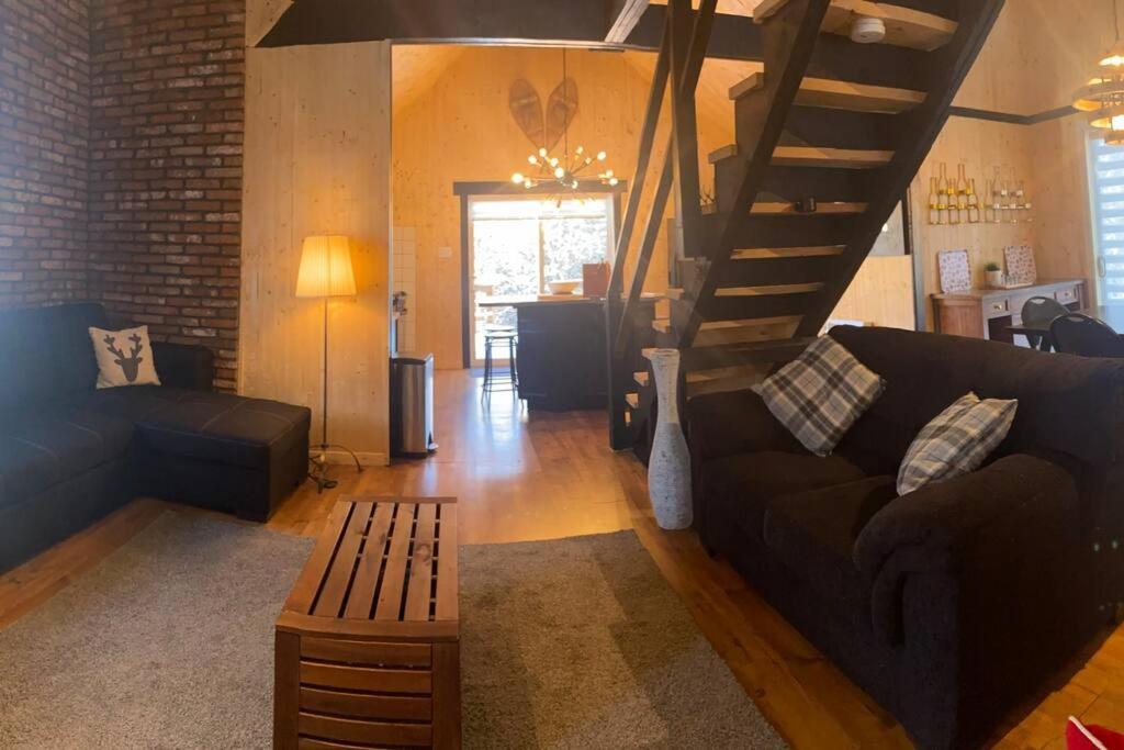 Le Jazz- Chalet Rustique/Chic Avec Spa Notre-Dame-Des-Bois Bagian luar foto