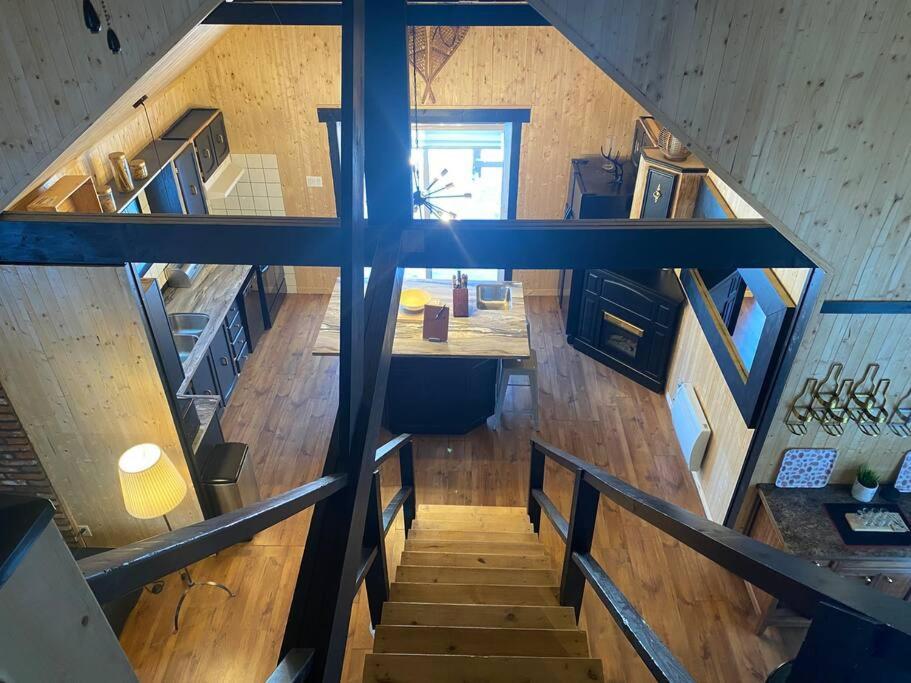 Le Jazz- Chalet Rustique/Chic Avec Spa Notre-Dame-Des-Bois Bagian luar foto