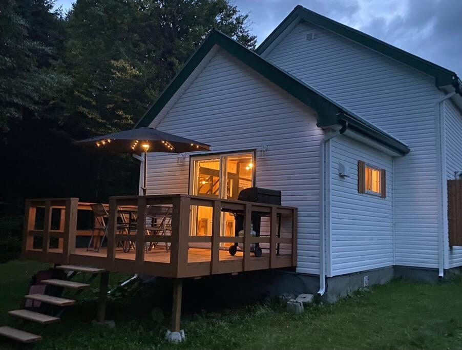 Le Jazz- Chalet Rustique/Chic Avec Spa Notre-Dame-Des-Bois Bagian luar foto
